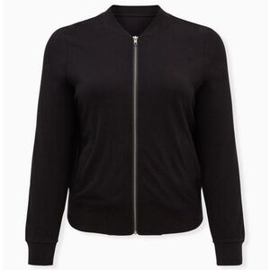 Torrid Ponte Bomber Jacket, Black, Size 2x, never worn